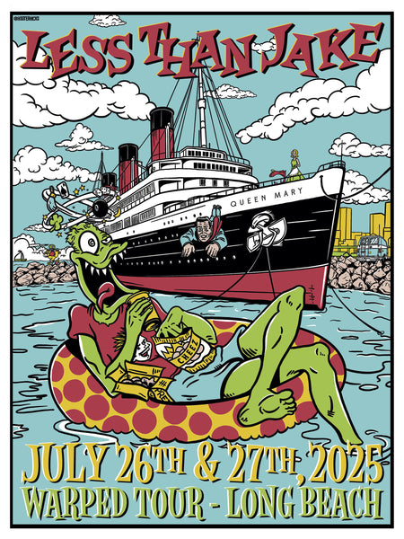 LESS THAN JAKE - WARPED TOUR LONG BEACH (SIGNED BY BAND)