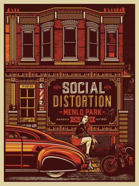 SOCIAL DISTORTION - MENLO PARK POSTER SERIES