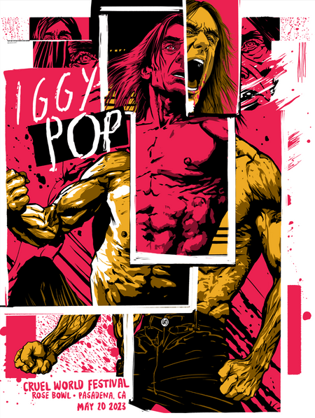 IGGY POP + THE LOSERS - 2023 TOUR POSTER
