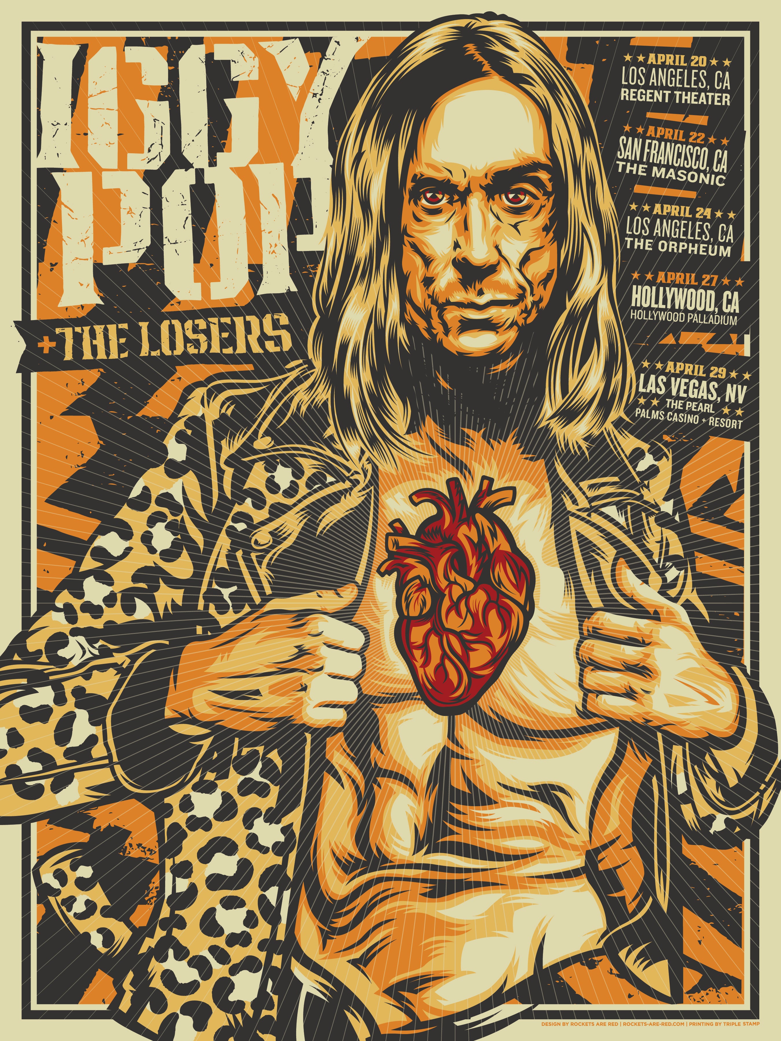 IGGY POP + THE LOSERS - 2023 TOUR POSTER – Garageland Print