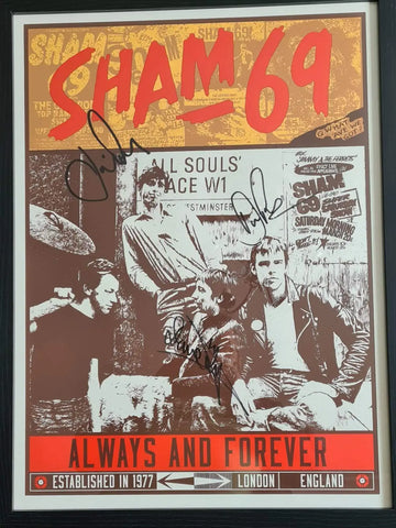 SHAM 69 - IKONS (AUTOGRAPHED BY BAND) – Garageland Print