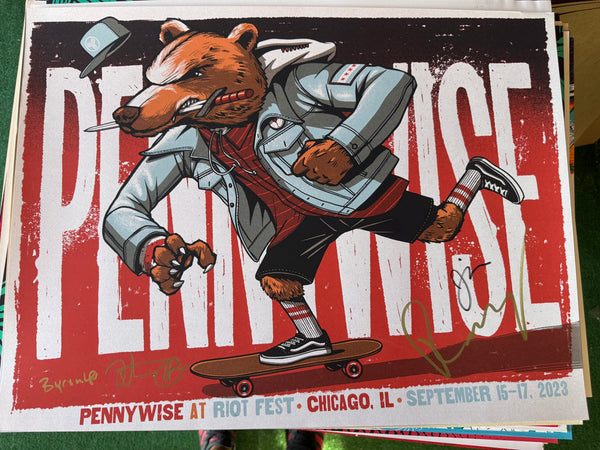 PENNYWISE - RIOT FEST 2023 (SIGNED BY BAND)