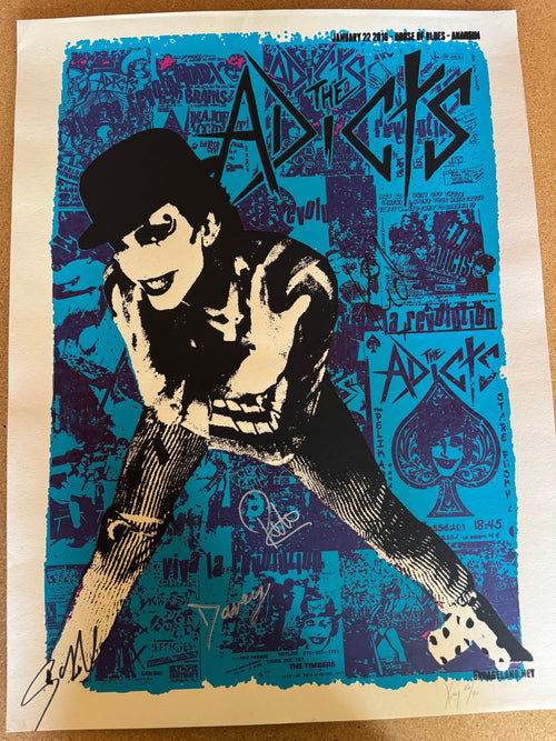 THE ADICTS - HOUSE OF BLUES ANAHEIM 2016 (SIGNED BY BAND)