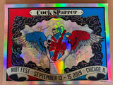 COCK SPARRER - RIOT FEST CHICAGO (FOIL PRINT SIGNED BY BAND)
