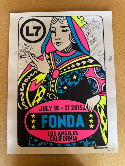 L7 - FONDA THEATRE 2017 (SIGNED BY BAND)