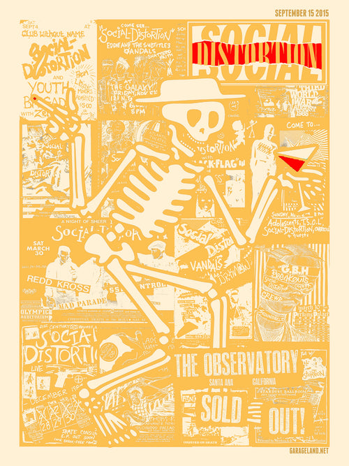 SOCIAL DISTORTION - THE OBSERVATORY 2015 (YELLOW)