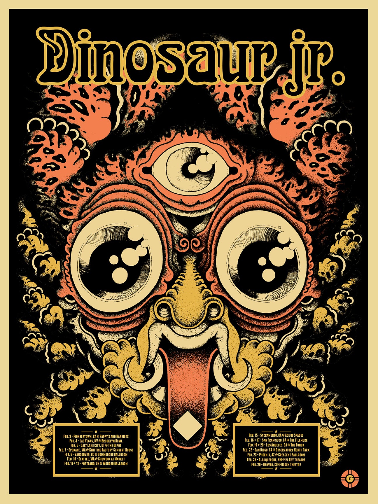 DINOSAUR JR. - 2022 USA TOUR – Garageland Print